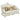 Adara - Sofa With 7 Pillows - Pearl White Synthetic Leather & Antique White