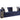 Virrux - Sofa With 6 Pillows - Blue Velvet & Gold