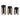 7 / 8 / 9" Lawrence Marble Candle Holders (Set of 3) - Black