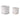 6" / 8" Bubble Trim Planter With Saucer (Set of 2) - White