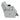Gray recliner chair with cup holders and armrests on a white background