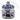 8" x 7" Chinoiserie Large Pagoda Bird House - White / Blue