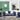 Virrux - Sofa With 6 Pillows - Blue Velvet & Gold
