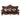 Forsythia - Sofa - Espresso Top Grain Leather Match & Walnut