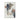 Abstract art painting with brown, blue, and white colors on a white background
